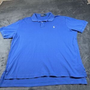 Polo Ralph Lauren Polo Shirt Mens Extra Large Blue Short Sleeve Golf Work Casual